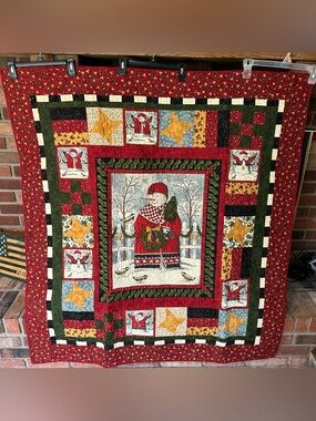 Winter Welcome Lap/Wall Quilt Holly Jolly Snowmen Kathy Schmidt Moda Kit Winter